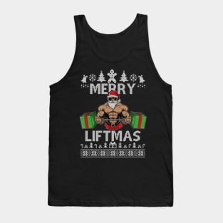 Merry Liftmas Christmas Xmas Fitmas Fitness Santa Holiday 5 Tank Top